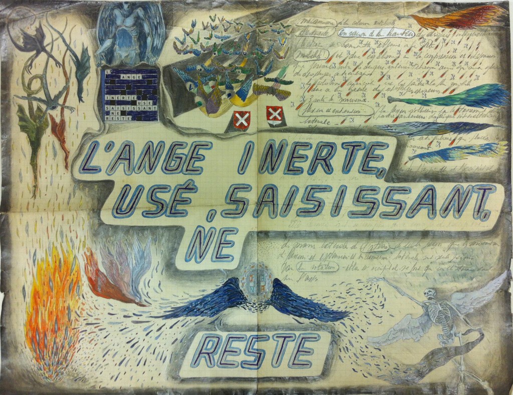 Alexandre Léger, Ange, 2014, crayon et gouache sur papier, 35 x 46 cm